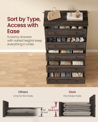 Wood Dresser With Spacious Drawers, 31.5 Or 47.2 Inch Bedroom Chest - product photo 13