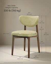 Wooden Dining Chairs Set Of 2, 4 Or 6 With Padded Seat, 330 lb Capacity - product photo 15