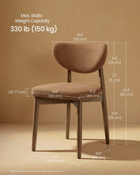 Wooden Dining Chairs Set Of 2, 4 Or 6 With Padded Seat, 330 lb Capacity - product photo 17